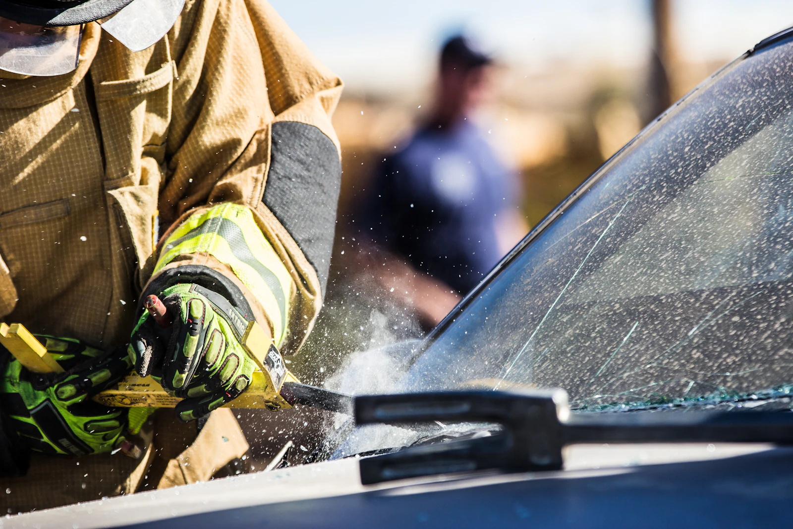 Line-of-sight damage in vehicle glass